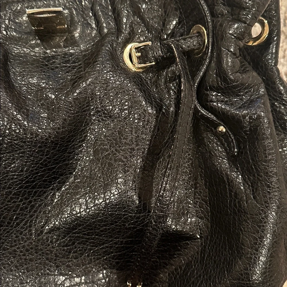 JIMMY CHOO BLACK SOFT LEATHER Luxury Old Money HANDBAG